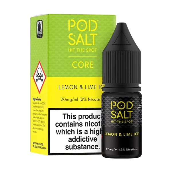 Pod Salt Lemon & Lime Ice 10ml Nic Salt