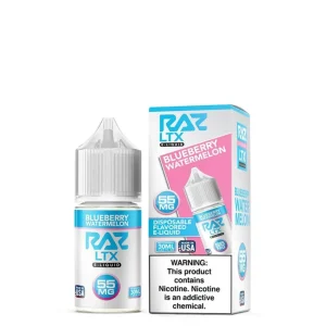 Pod Juice X Raz LTX Blueberry Watermelon Tobacco Free Nicotine 30ml Salt E-Juice