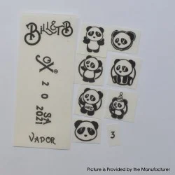 Wick'd Style Stickers Set for SXK BB / Billet Box Mod Kit - Black