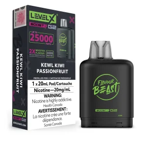 Kewl Kiwi Passionfruit Flavour Beast Boost G2 – Level X Pod