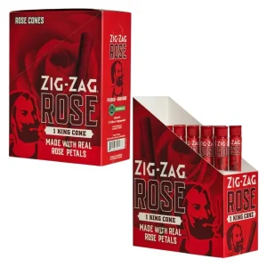 ZIG ZAG KING SIZE - ROSE CONES - 12PK - 1COUNT