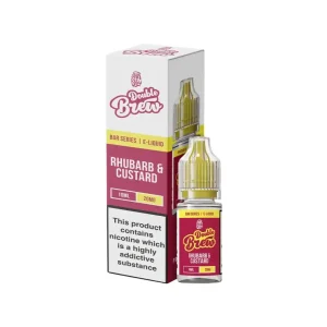 Ohm Brew Double Brew Rhubarb & Custard 10ml Nic Salt E-liquid