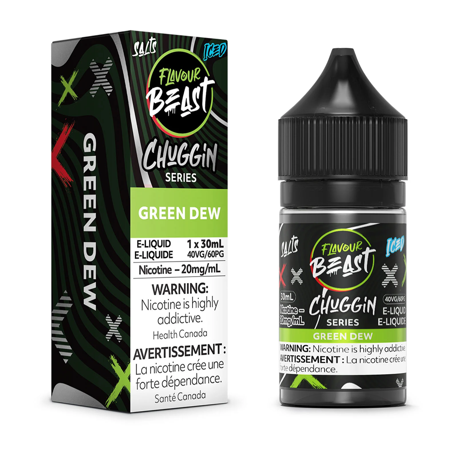 Chuggin Green Dew Iced SALT – Flavour Beast Salt E-Liquid