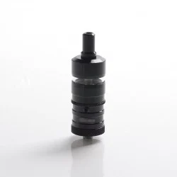 YFTK Flash e-Vapor V4.5S+ Style RTA Rebuildable Tank Atomizer - Black, 316 Stainless Steel + Glass, 4.5ml, 23mm Diameter