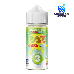 Green Apple Gush Ice RAZ X POD JUICE Nixodine 100ml GUSH ICE