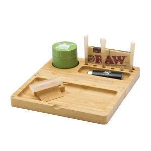 Raw Back Flip Magnetic Bamboo Rolling Tray
