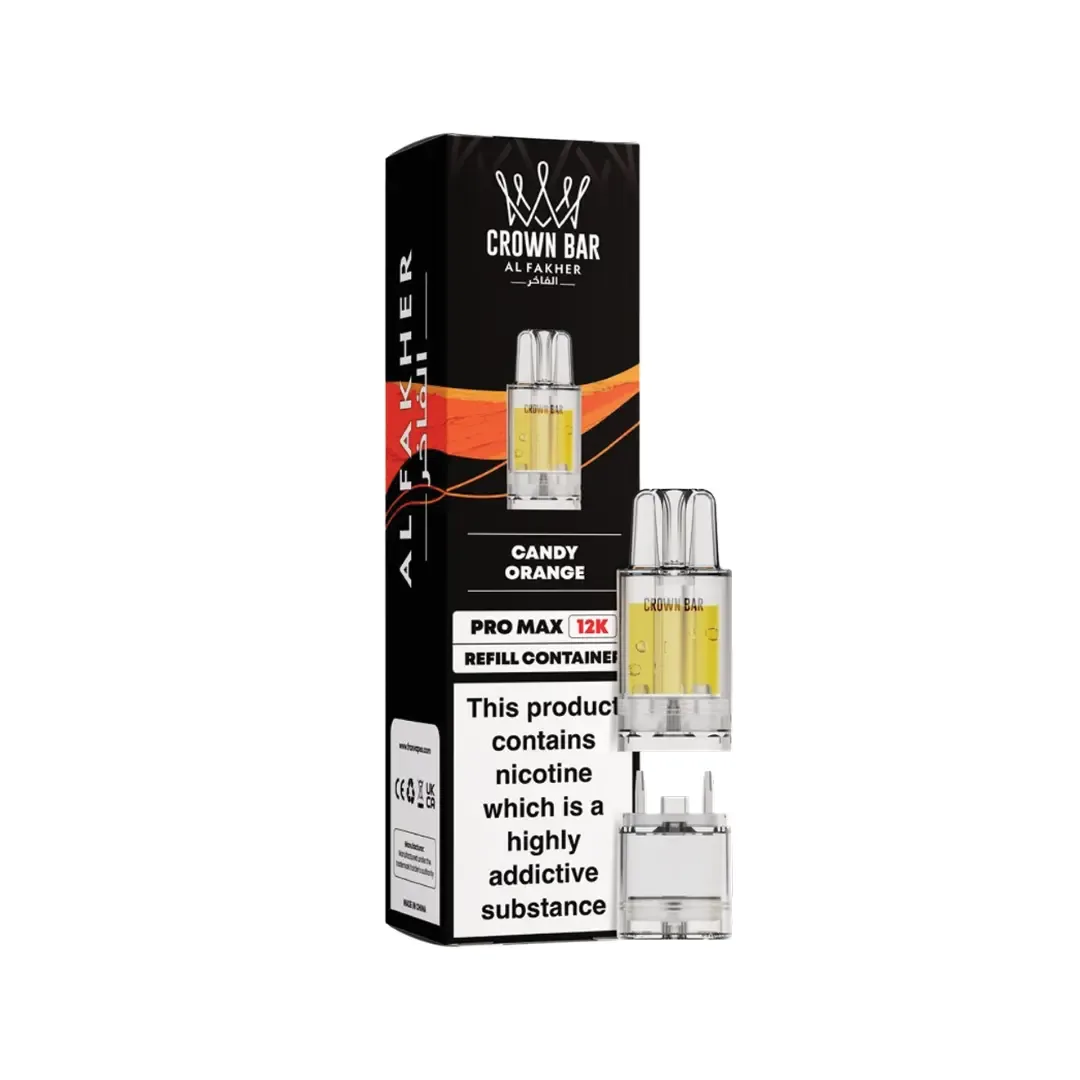 Al Fakher Crown Bar Pro Max 12K Candy Orange Refill Pods
