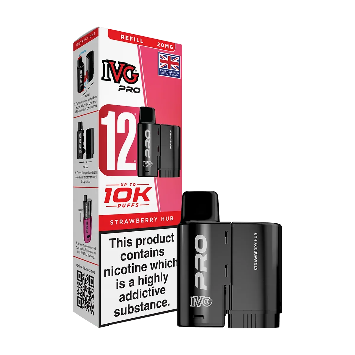 Strawberry Hub IVG Pro 12 Refill Pack