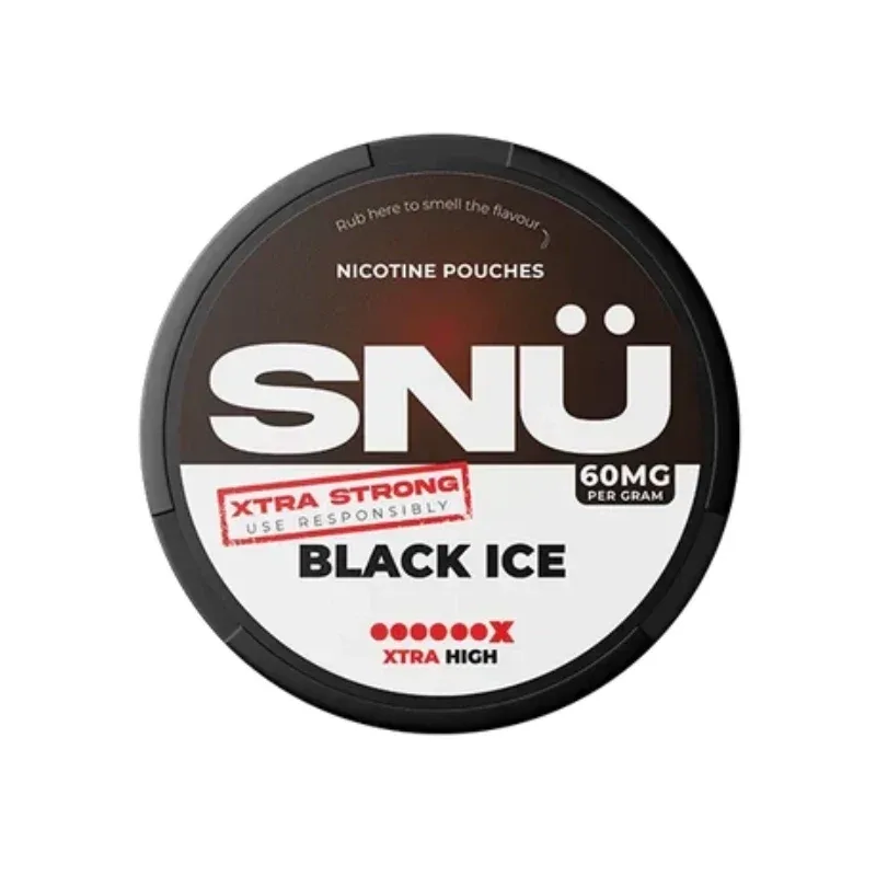 SNU Black Ice Xtra Strong Nicotine Pouches 60mg/g