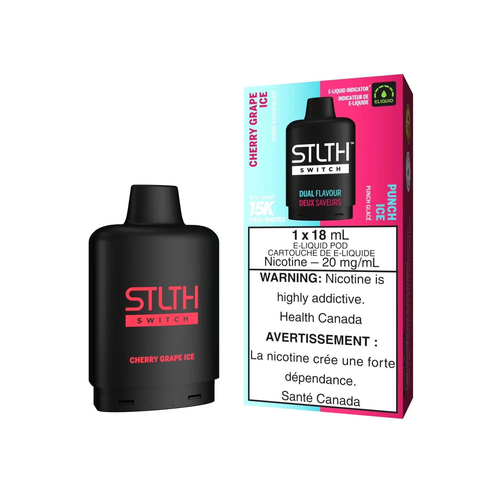 Cherry Grape Ice and Punch Ice STLTH Switch Pod