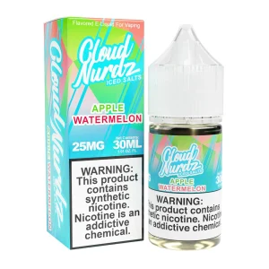 Watermelon Apple Iced 30ml TF Nic Salt Vape Juice – Cloud Nurdz