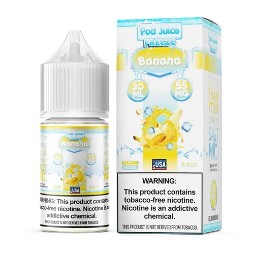 Pod Juice Salt Banana Freeze Tobacco Free Nicotine E-Juice 30ml - Image 2