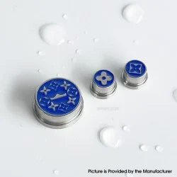 Rekavape Replacement Button Set for BMM.38 Aio Style Mod - Blue, Monarchy Stars Pattern (3 PCS)