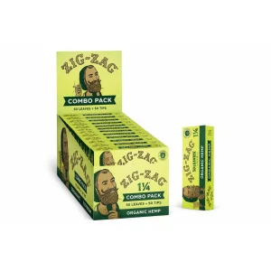 Zig Zag 1-1/4 Papers Carton (Pack of 1)-50COUNT Organic Hemp