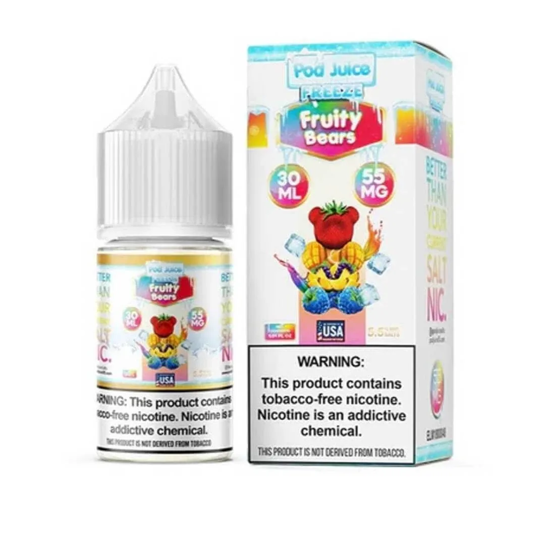 Pod Juice Salt Fruity Bears Freeze Tobacco Free Nicotine E-Juice 30ml