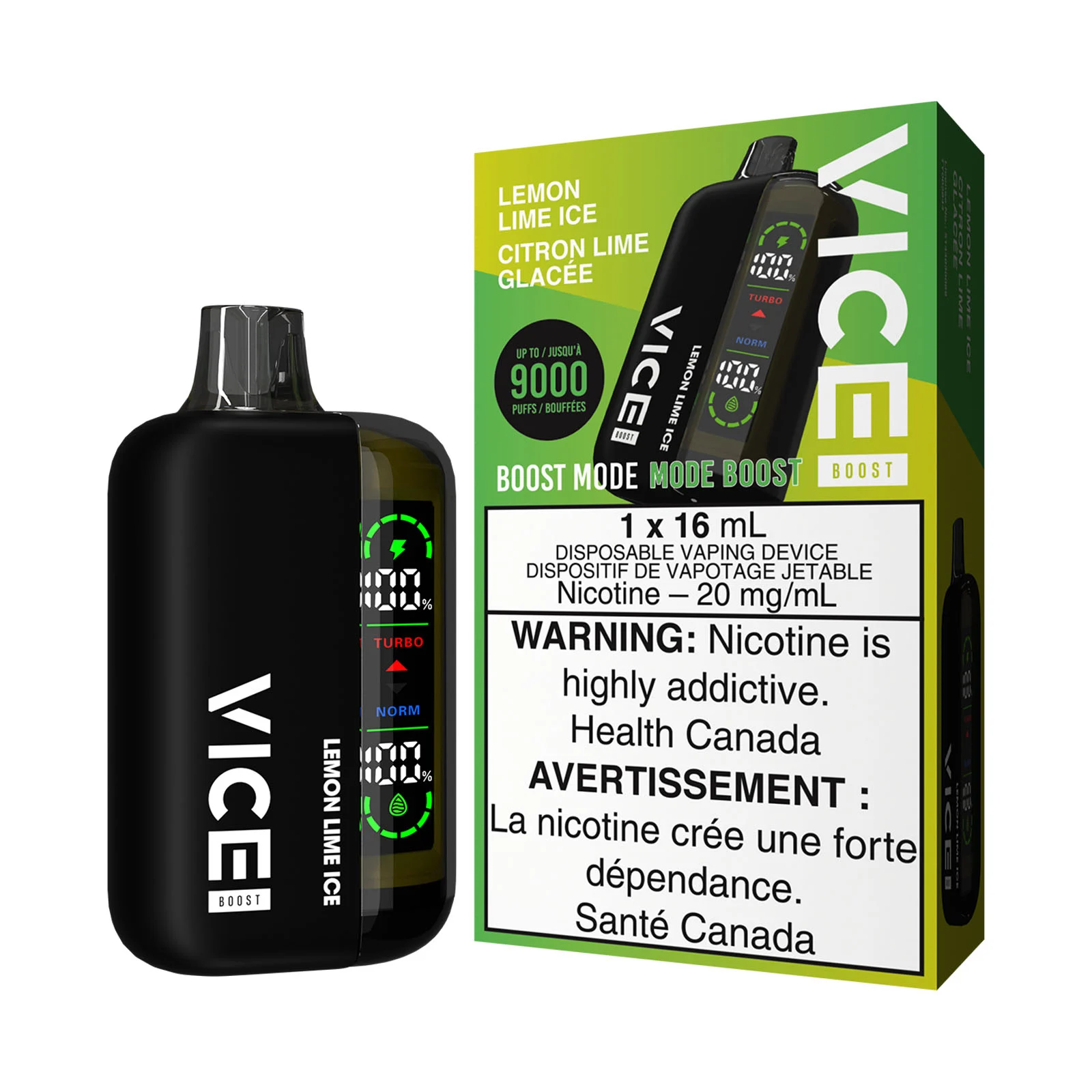 Lemon Lime Ice Vice Boost – Disposable Vape