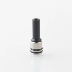 Taifun Boreas P-Line Style 510 Drip Tip - Black, Stainless Steel + POM, for MTL Vaping