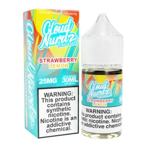 Cloud Nurdz Salts Iced Strawbery Lemon Synthetic Nicotine 30ml E-Juice