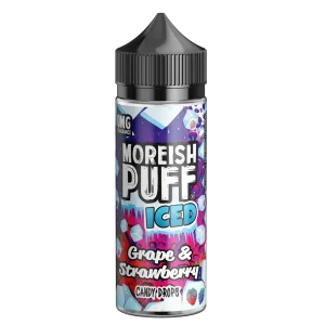 Moreish Puff Iced Grape & Strawberry Candy Drops 100ml Shortfill