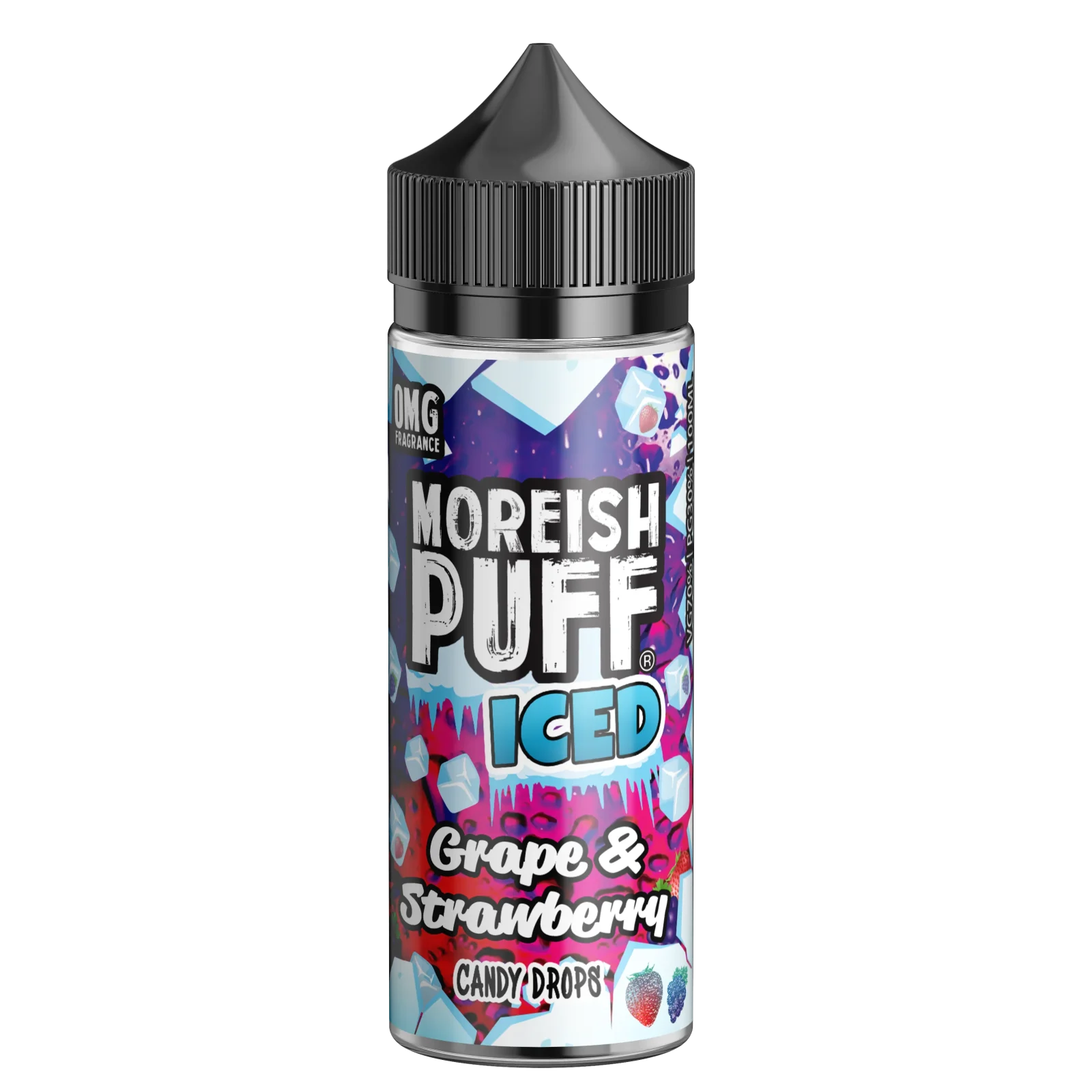 Moreish Puff Iced Grape & Strawberry Candy Drops 100ml Shortfill