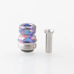Rekavape Mission XV Mini Nuke V2 Style Boro BB Drip Tip Set for BB / Billet Boro Mod - Digigrid, Titanium + Stainless Steel