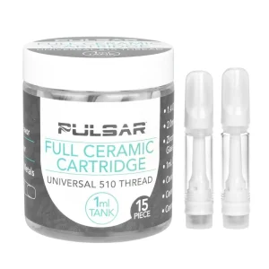 Pulsar Full Ceramic 510 Cartridge Tanks – 1ml Empty Carts for Concentrates