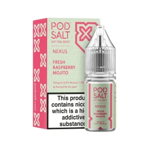 Pod Salt Nexus Fresh Raspberry Mojito 10ml Nic Salt