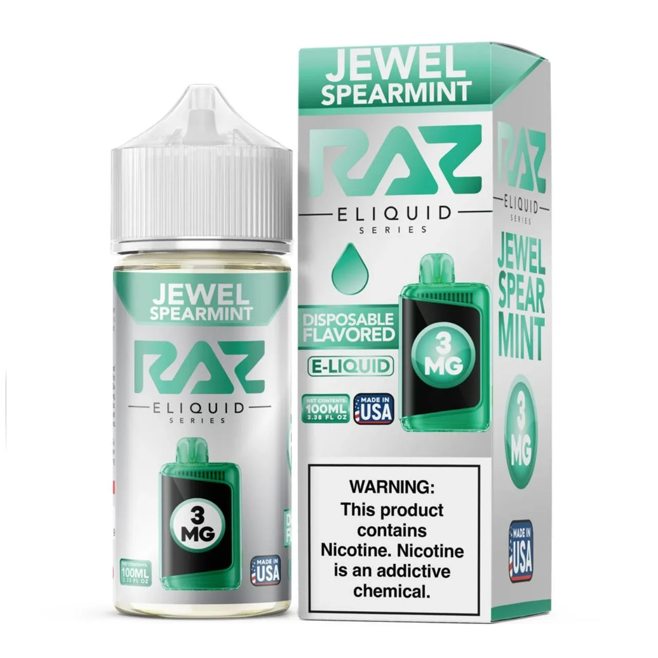 Pod Juice x RAZ Jewel Spearmint Tobacco Free Nicotine E-Juice 100ml