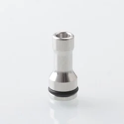 Mission XV Style RDL 510 Drip Tip for RDA / RTA / RDTA Atomizer - Silver, Stainless Steel