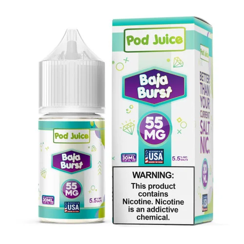 Pod Juice Salt Baja Burst Tobacco Free Nicotine E-Juice 30ml - Image 2