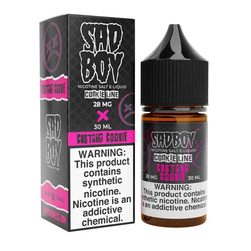 SadBoy CookieLine Custard Cookie Synthetic Nicotine 30ml Salt E-Juice - Image 2