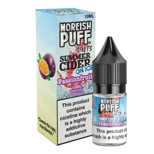 Moreish Puff Summer Cider on Ice Passionfruit 10ml Nic Salt