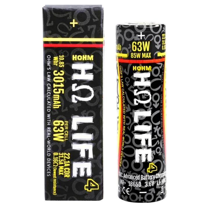 HOHM TECH LIFE 4 18650 3015MAH 22.1A Battery