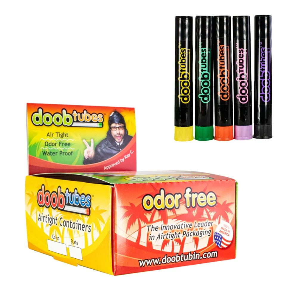 Doob Tube Bulk 25ct – Small Black w/ Color Logo