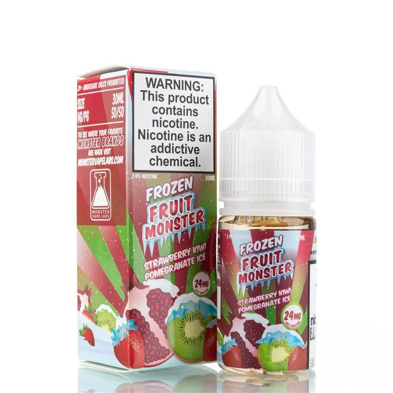 Strawberry Kiwi Pomegranate Ice by Frozen Fruit Monster Nic Salt - 30ml
