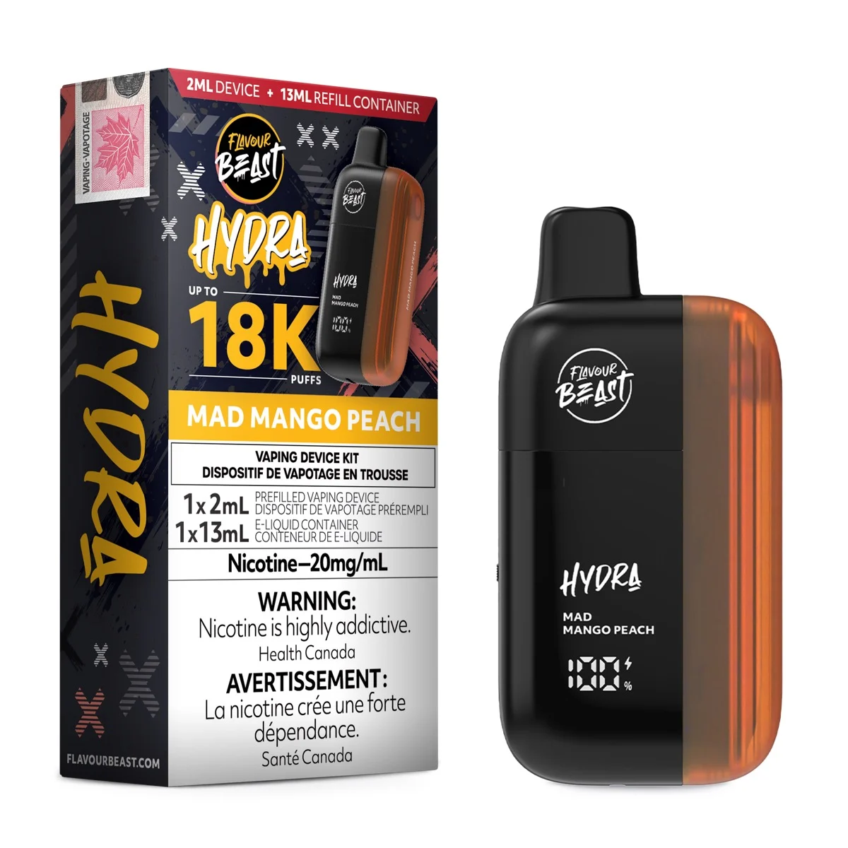 Mad Mango Peach Flavour Beast Hydra 18K – Disposable Vape