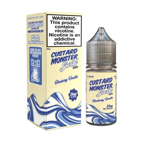 Custard Monster Swirl Edition Blueberry Vanilla Salt 30ml E-Juice - Image 2