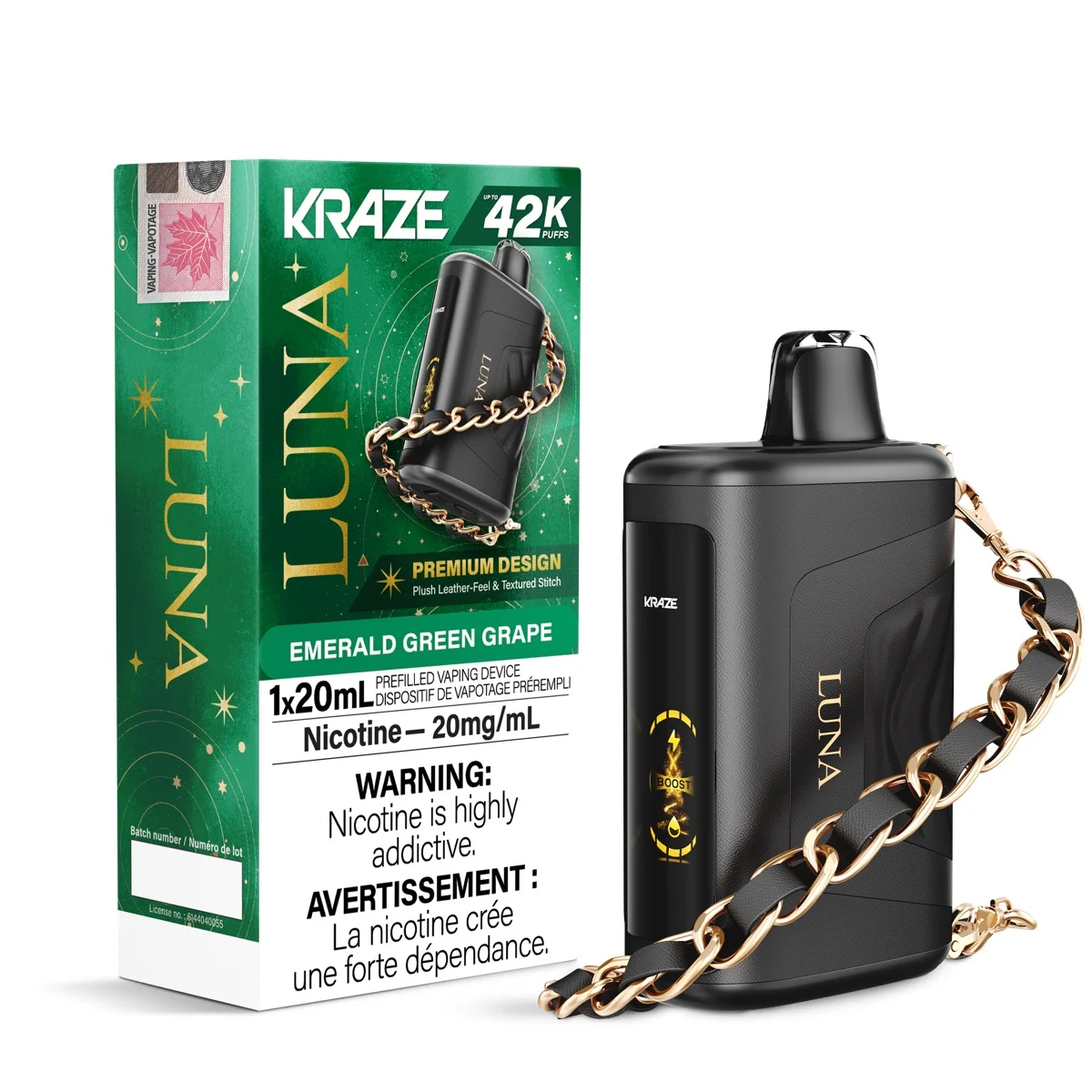 Emerald Green Grape Kraze Luna Disposable