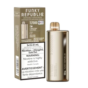 Peach Mango Watermelon Ice Funky Republic Ti7000 – Disposable Vape