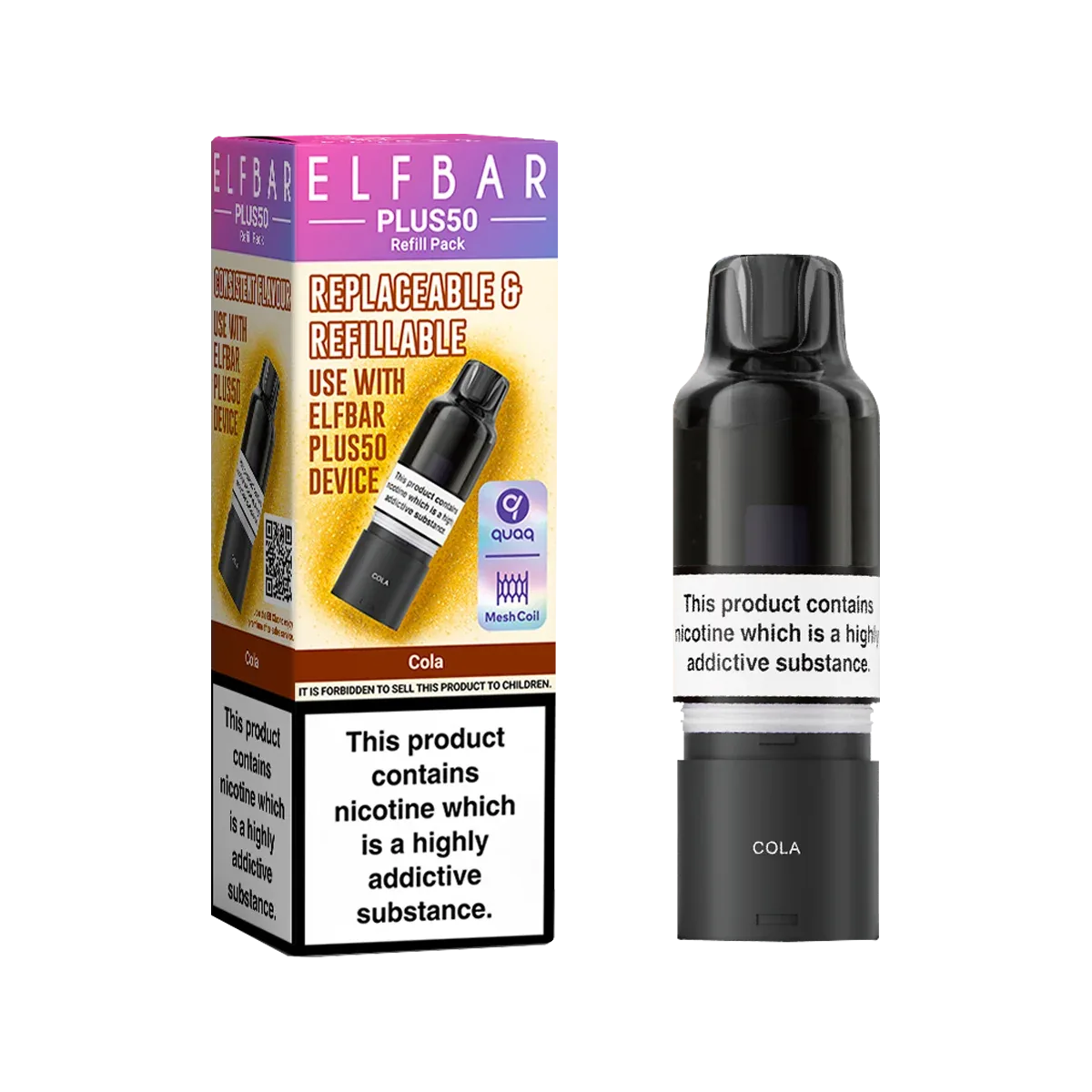 Cola ElfBar Plus 50 Refill Pack
