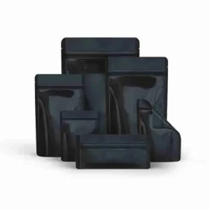 Smell Proof Mylar Bags – Solid Black