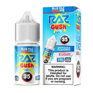 Pod Juice X Raz Blue Razz Gush Ice Nixodine Salt 30ML E-Juice
