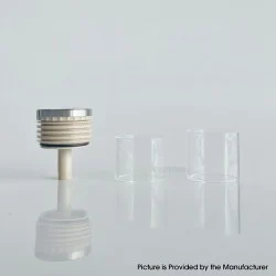 Rekavape Replacement Long Top Full Tank Tube Se for Kuma / Vico Style RTA - Beige, Stainless Steel + PEEK + Glass