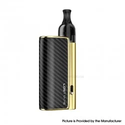 [Ships from Bonded Warehouse] Authenitc Lost Vape Thelema Nexus Mini 25W Pod System Kit - Carbon Gold, 1200mAh, 2ml, 0.8ohm