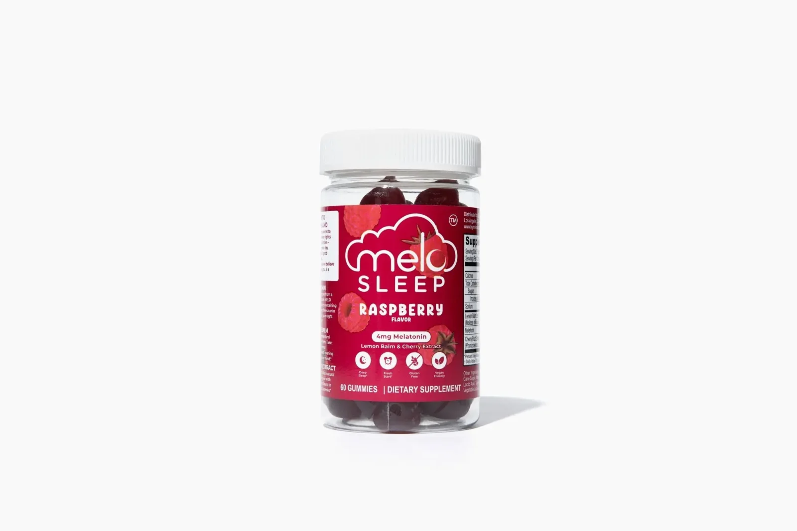 MELO Sleep Gummies – Raspberry (60CT Bottle)
