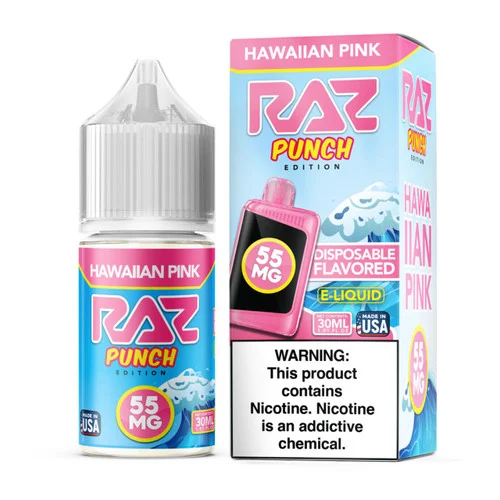 Pod Juice X Raz Salt Hawaiian Pink Tobacco Free Nicotine 30ml Salt E-Juice - Image 2