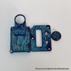 Authentic MK MODS Toxic Titanium Inner Set for BB / Billet - Light Blue, Round Button