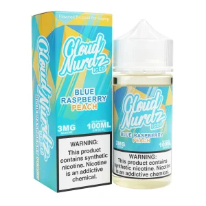 Iced Peach Blue Raspberry 100ml Synthetic Nic Vape Juice – Cloud Nurdz