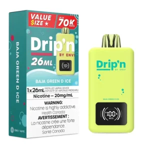 Baja Green D Ice Drip’n by Envi 26mL – Disposable Vape