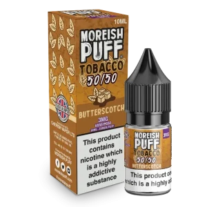 Moreish Puff Tobacco 50/50: Butterscotch Tobacco 10ml E-Liquid